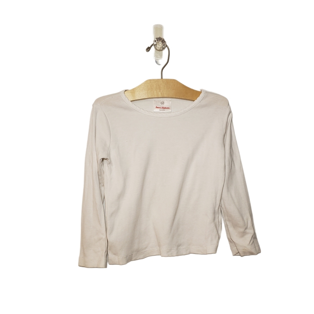 Hanna Andersson 100 / 4 White Long Sleeve Top